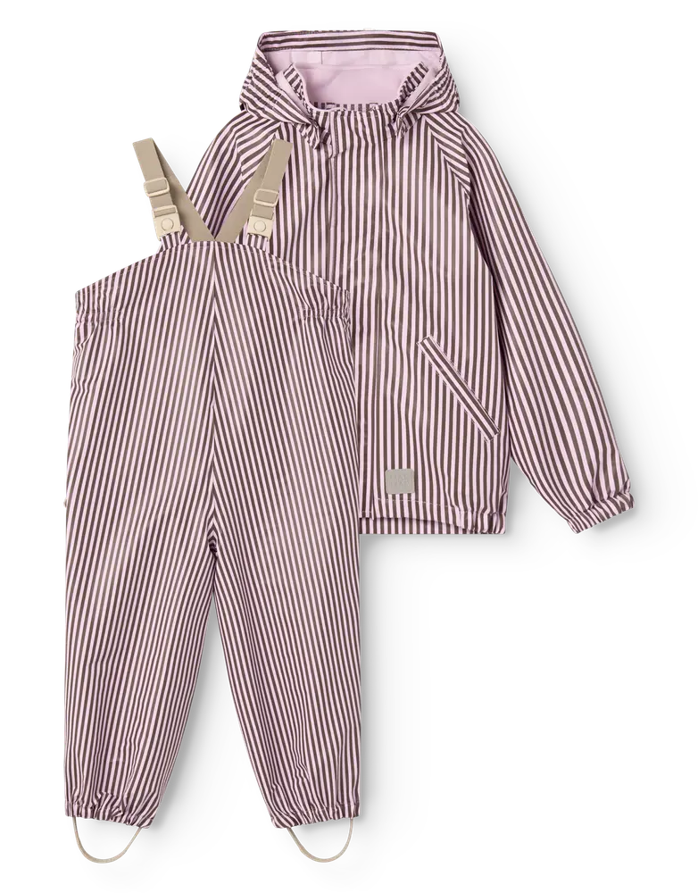 Marmar Copenhagen Oddy Regnsæt Pink Brown Stripes 92