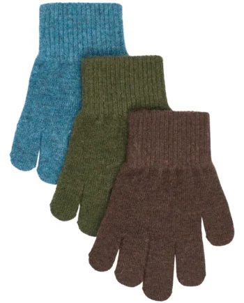 Mikk-line Magic Handsker  -pak Blue Mirage-kombu Green-coffee Bean  -  år