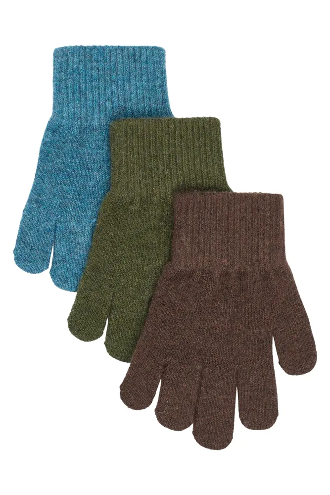 Mikk-line Magic Handsker -pak Blue Mirage-kombu Green-coffee Bean - år