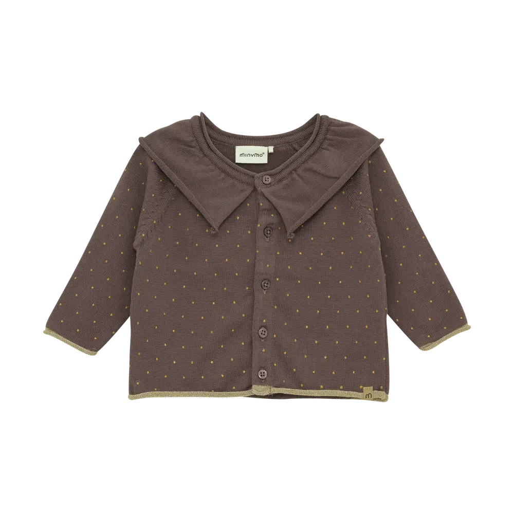 Minymo Cardigan Plum Truffle 56
