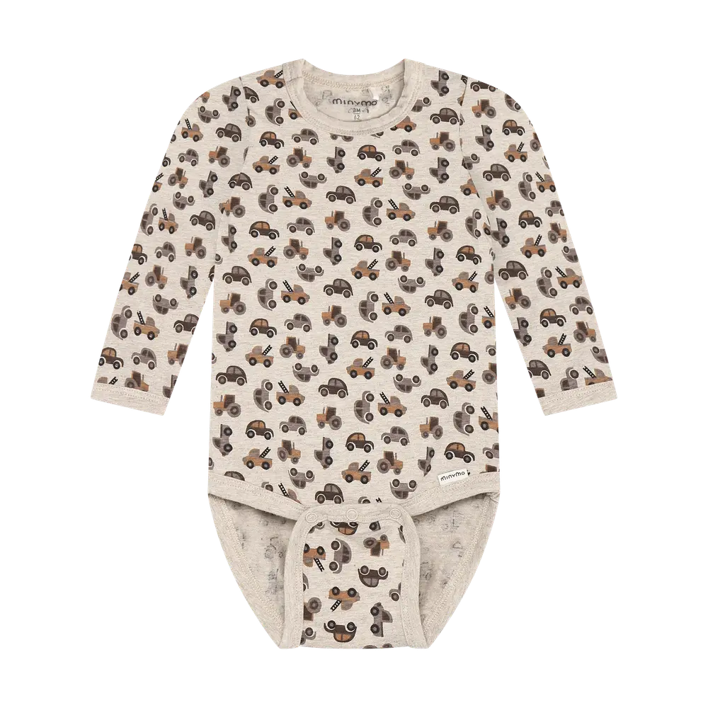 Minymo Langærmet Body Beige Melange 56