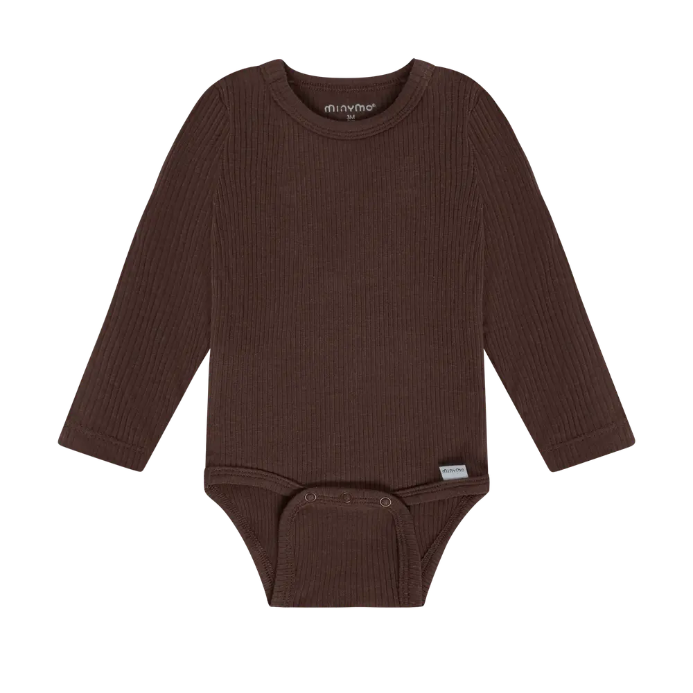 Minymo Langærmet Rib Body Bracken 62