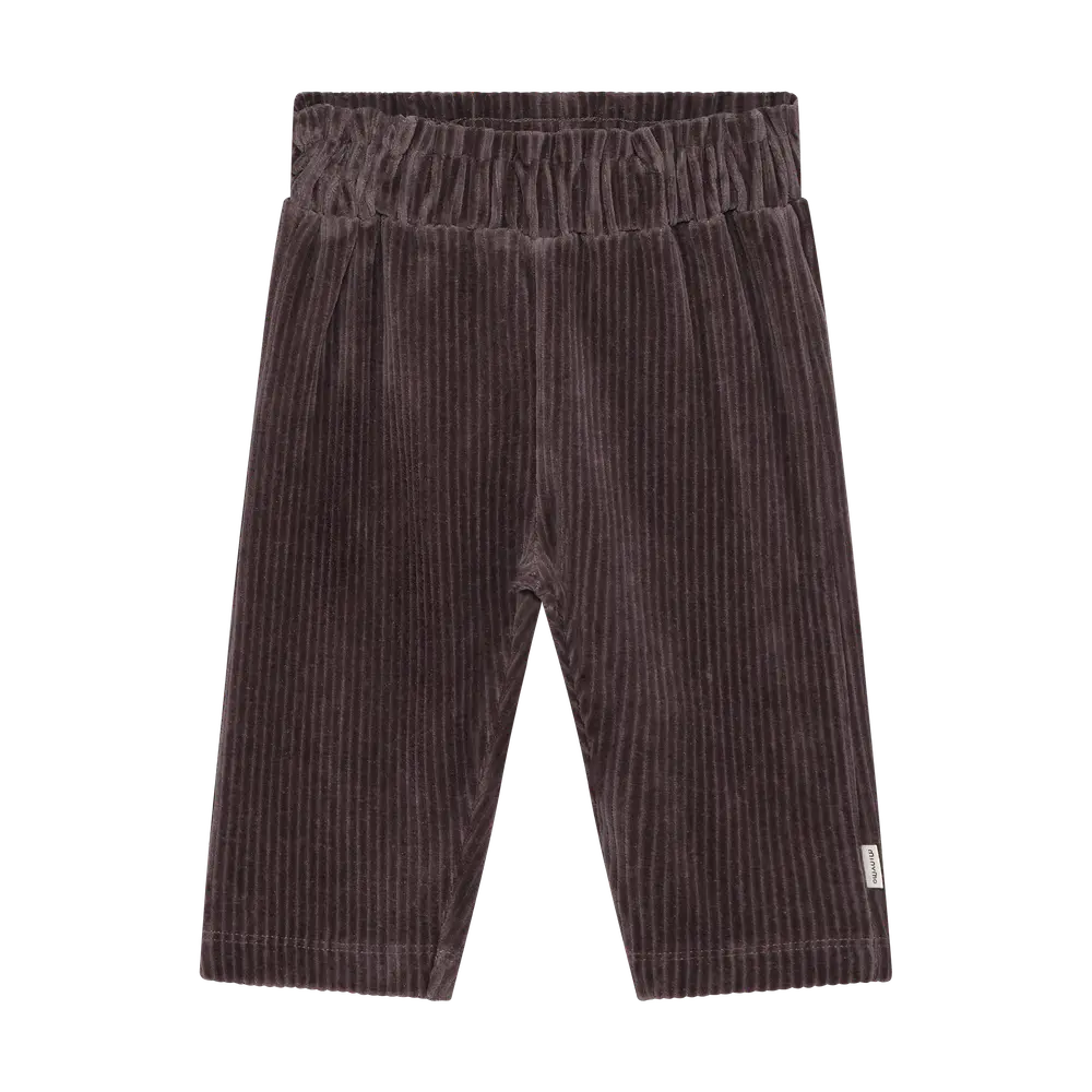 Minymo Velour Bukser Plum Truffle 80