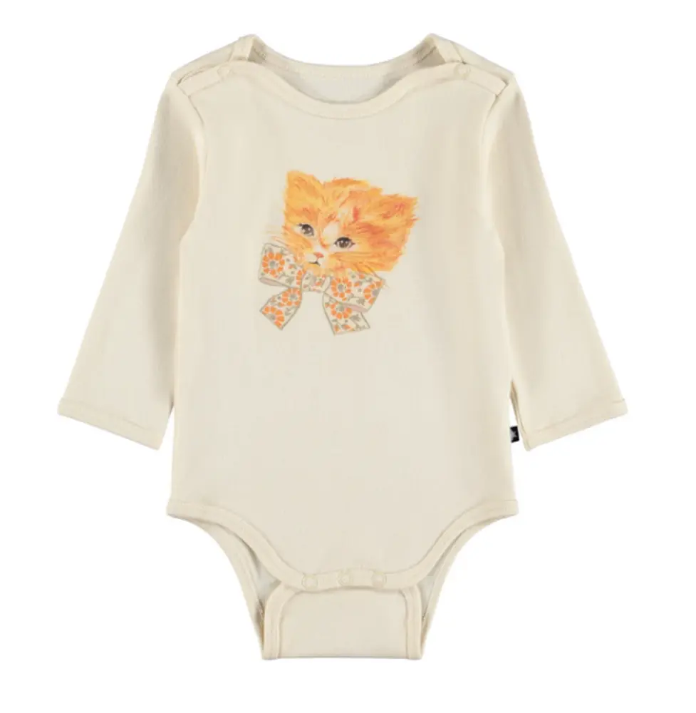 Molo Foss Langærmet Body Retro Kittens 62