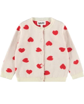 Molo Goldie Cardigan Red Hearts 62