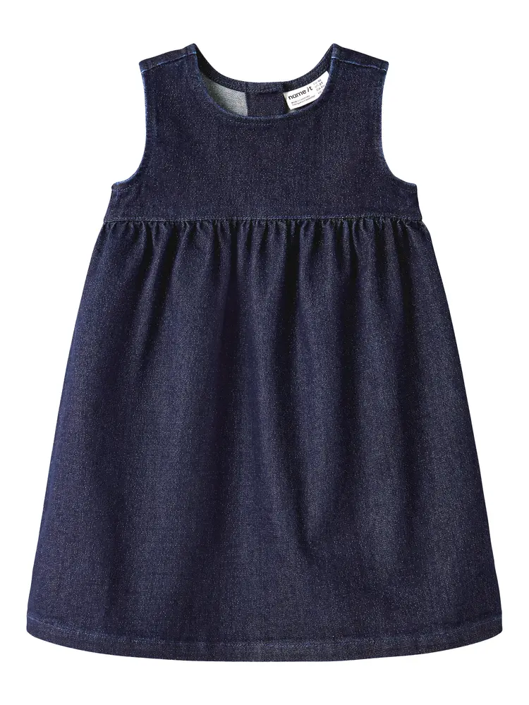 Name It Ella Denim Glitterkjole Dark Blue Denim 86