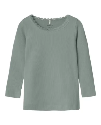 Elegant Langærmet Top i Slate Gray fra Name It