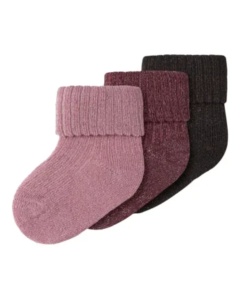 Name It Nobba Glitter Strømper  -pak Lilas 62 68