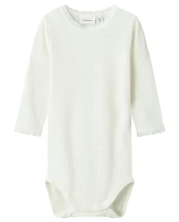 Name It Wang Uld Langærmet Body Snow White 80