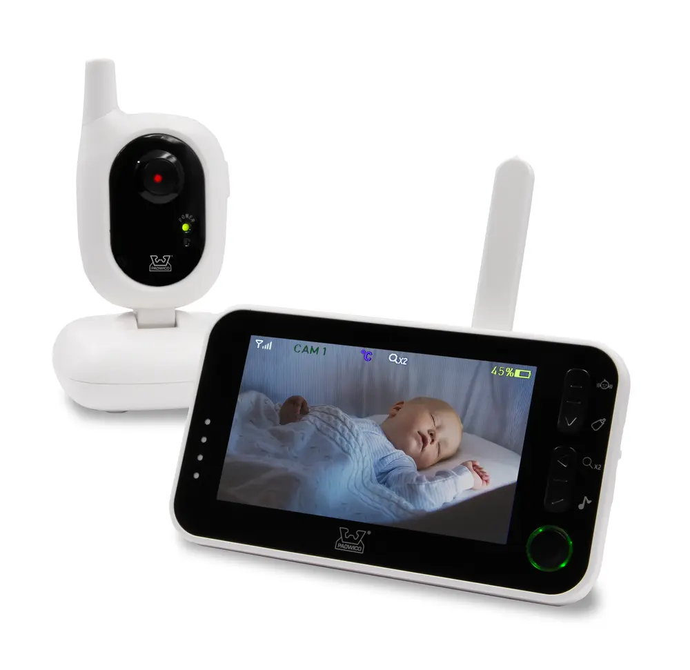 Padwico V8 Video Babyalarm med Genopladeligt Batteri
