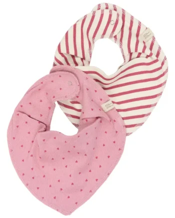 Petit Piao Sky Bib  -pak Mauvewood Striped One Size