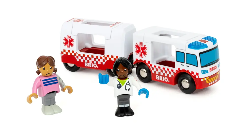 Reddende Ambulance fra Brio - Legetøjsbil til Ulykker