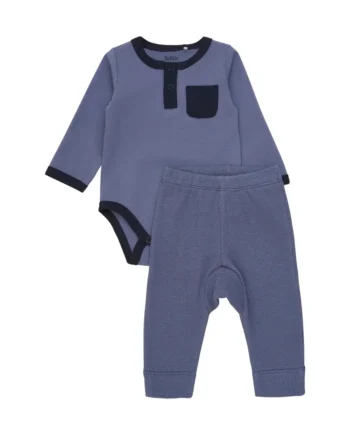 Praktisk sæt med langærmet bodysuit og leggings fra BeKids
