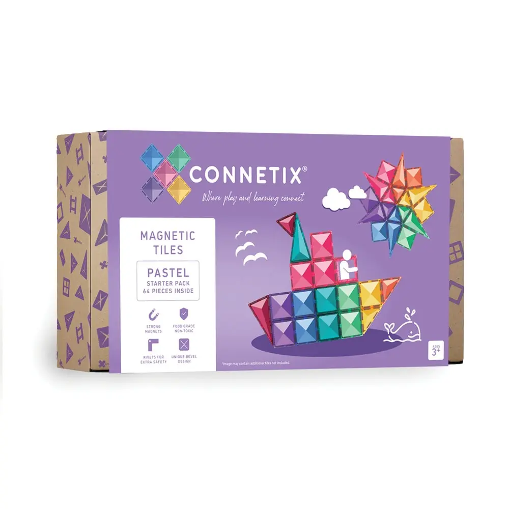 Pastel Magnet Sæt 64 Dele - Kreativ Leg og Læring