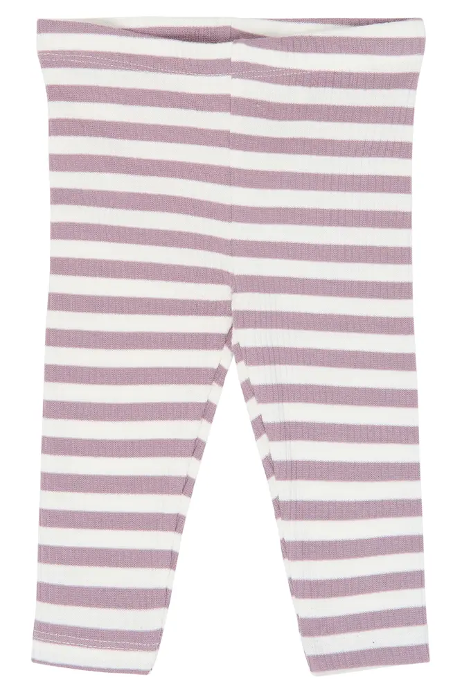 The New Siblings Fro Rib Leggings Elderberry-gardenia Striped Tn 68