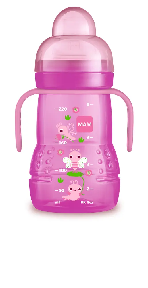 MAM Trainer Flaske 220ml – Spildsikker i Pink