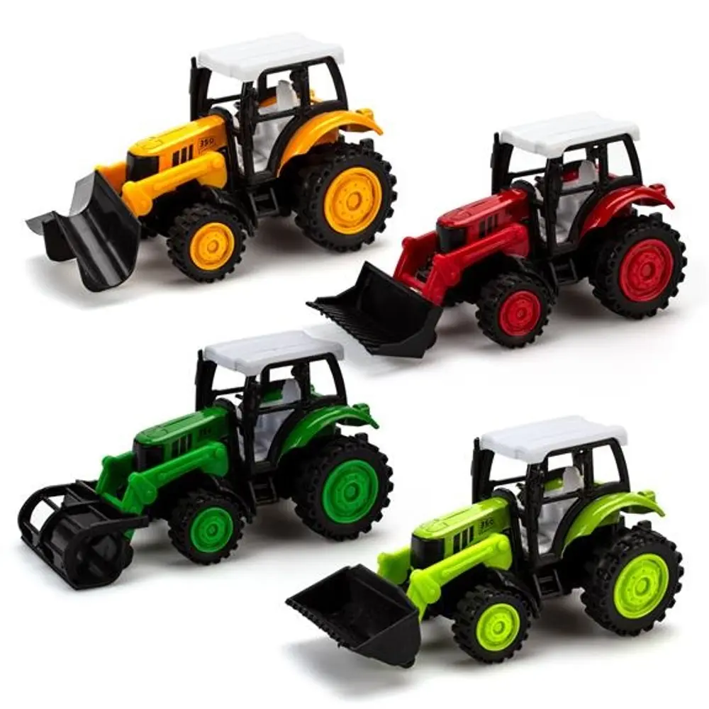 Traktor med Frontlæsser og Pull-back Funktion – Tilbud!