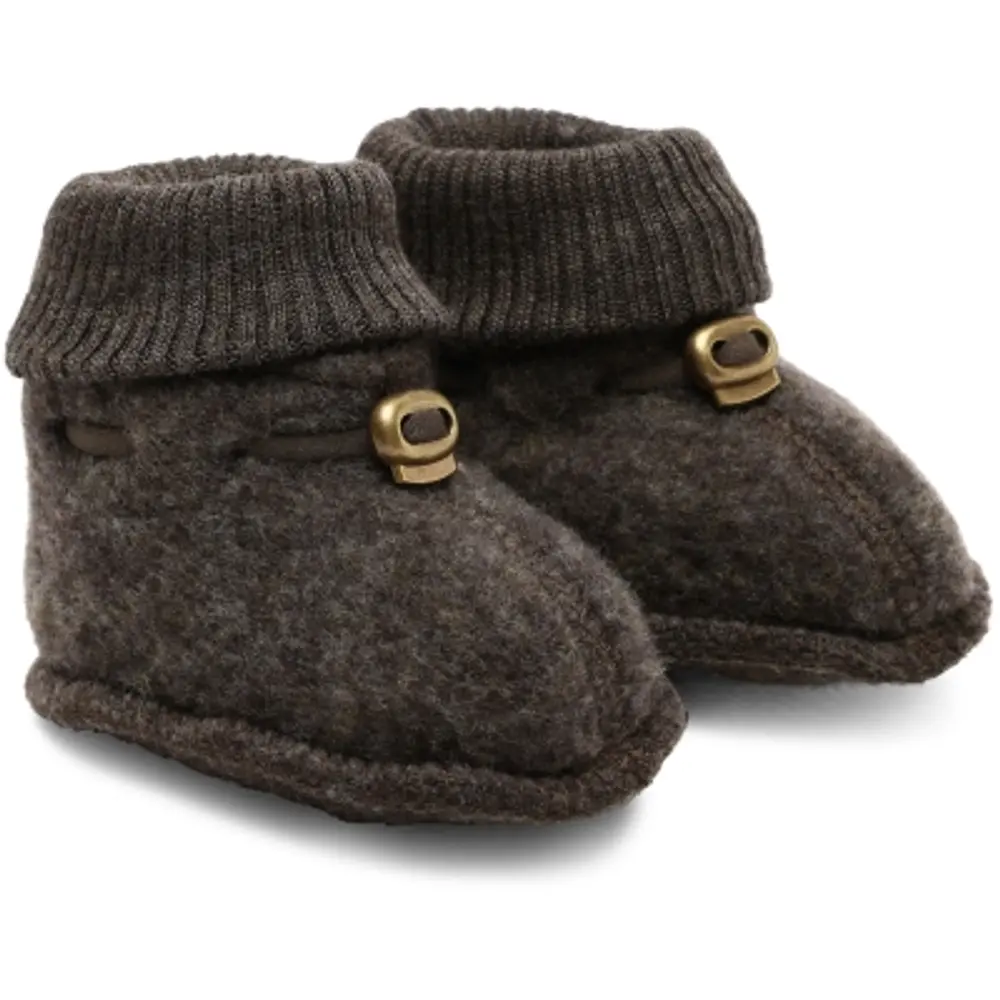 Uld Futter Dark Brown Melange 62 68