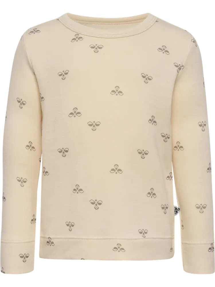 Uld Langærmet  -shirt Whitecap Gray 98
