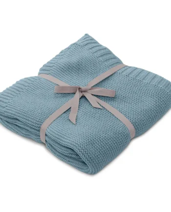 Økologisk Striktæppe Misty Blue til Baby - Black Friday Tilbud