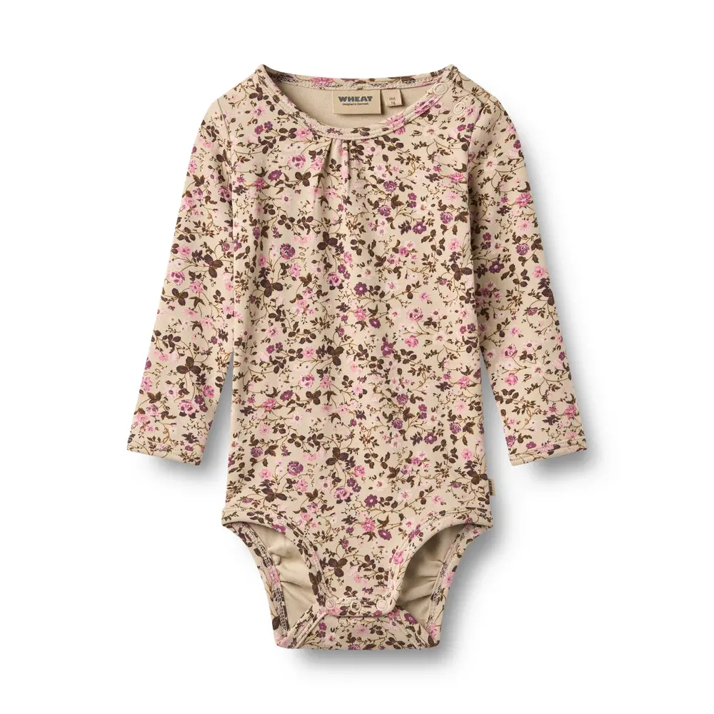 Wheat Liv Langærmet Body Soft Sand Flower Wine 68