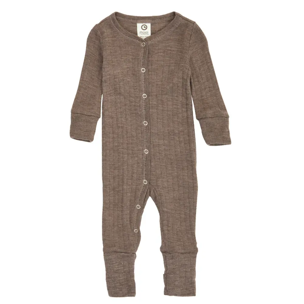 Woolly Heldragt i Merinould - Walnut Melange - Udsalg!
