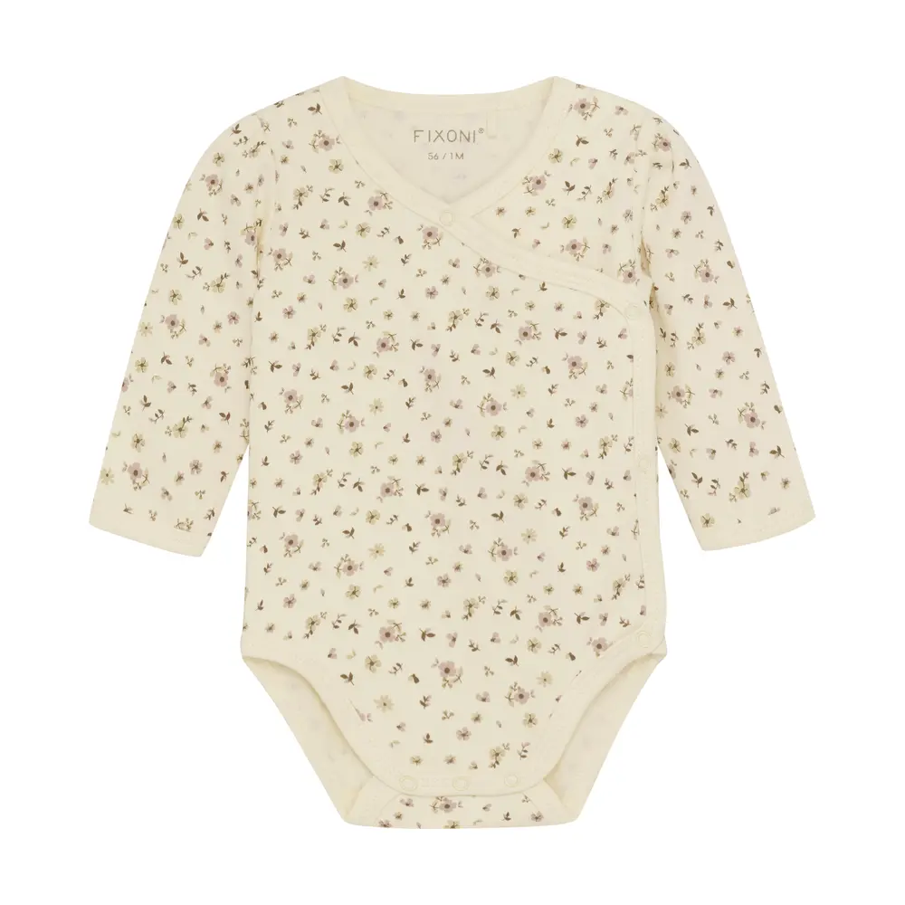 Langærmet Wrap Body i Shadow Gray - Elegance til Baby