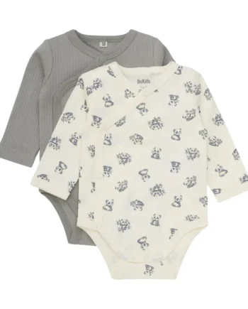 Praktisk 2-pak Wrap Langærmet Bodystocking fra Bekids
