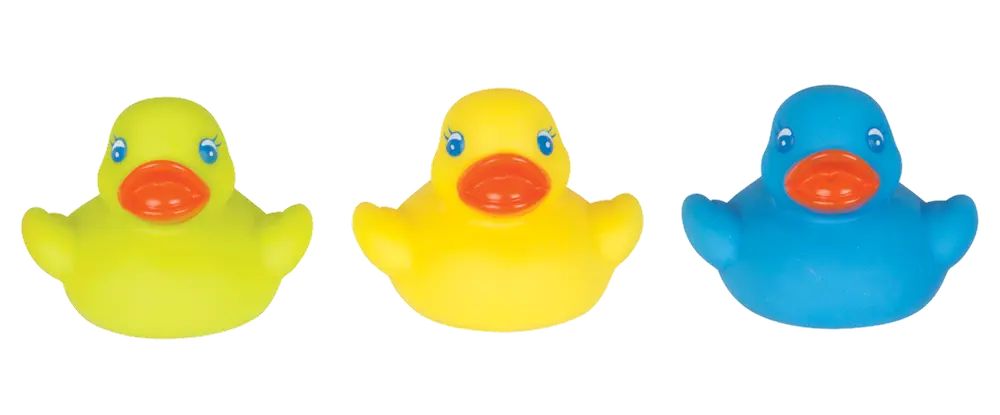 Farverige badeænder fra Playgro til sjov badetid!