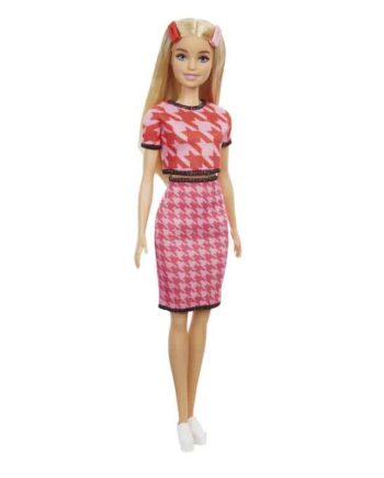Barbie Fashionista Dukke med Houndstooth Top - Tilbud!