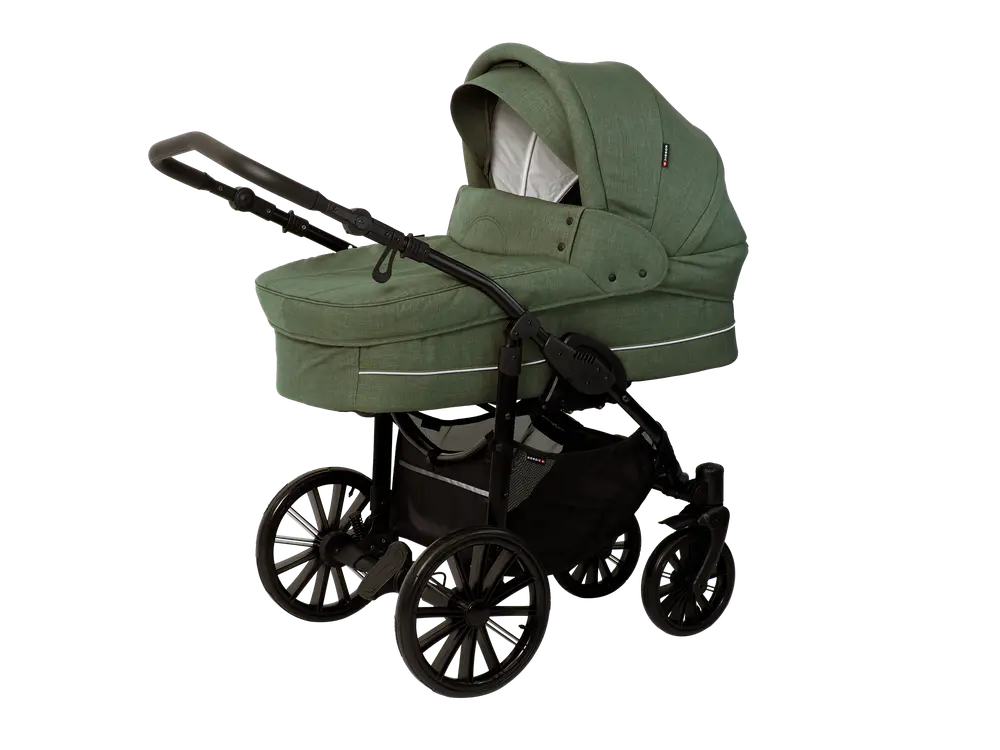 Nordic Lux Barnevogn - Dusty Green til Bybrug og Komfort