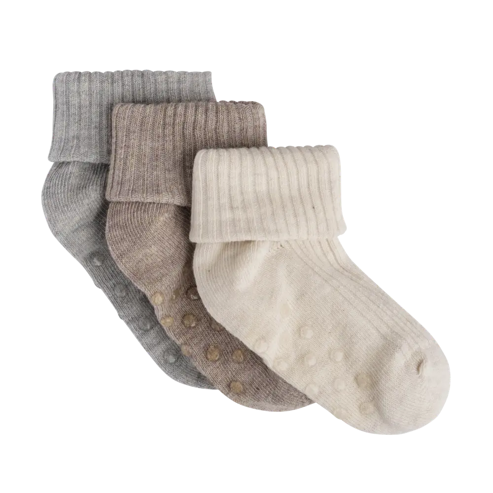Bekids Rib Strømper    Abs  -pak Mocha Meringue 11 14