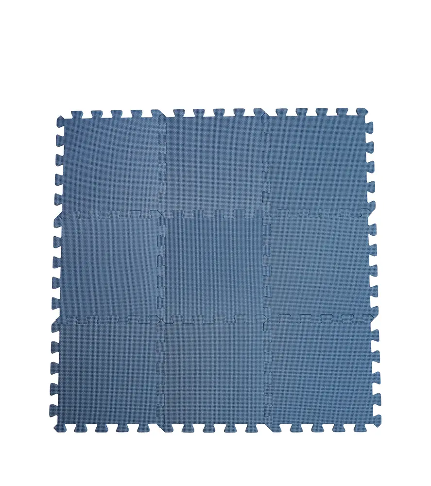 Skumlegegulv Bekids i Støvet Blå - Blødt og Sikkert 90x90cm