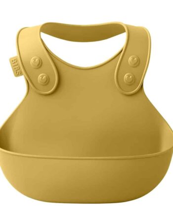 Bibs Hagesmæk i Sennep – Retro Design til Børn