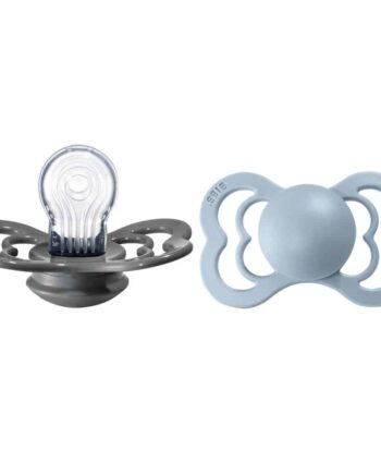 BIBS Supreme Silikone Sut - Iron Baby Blue Tilbud!
