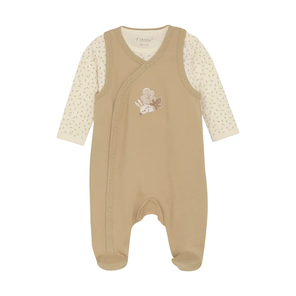 Langærmet Body Romper - Sesame fra Fixoni til Kolde Dage
