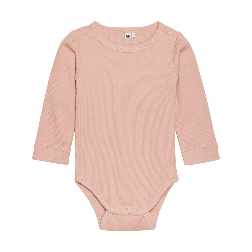 Langærmet Bodystocking i Mahogany Rose fra BeKids
