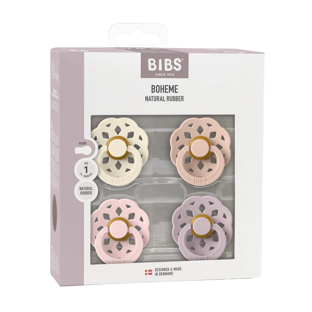 BIBS Boheme Sut - Ivory Blush Blossom Dusky Lilac