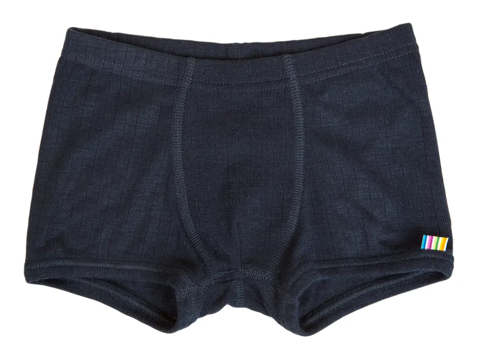 Marineblå Boxershorts i Blød Merinould fra Joha