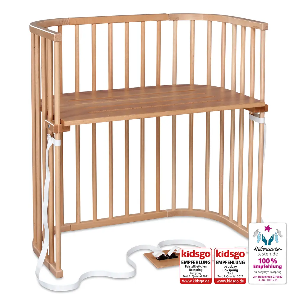 Boxspring Babyseng til Høje Senge - Naturlig Finish