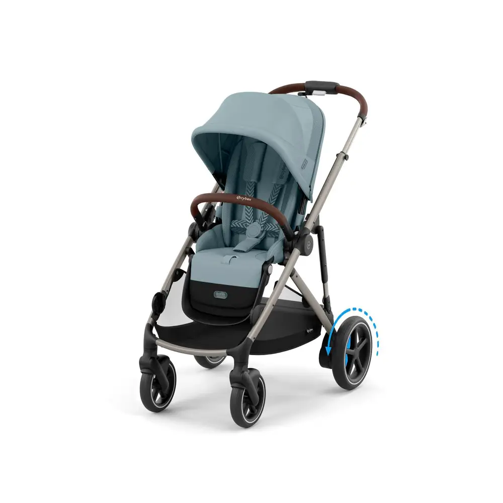 E-gazelle S Klapvogn - Stormy Blue & Light Blue Tilbud!