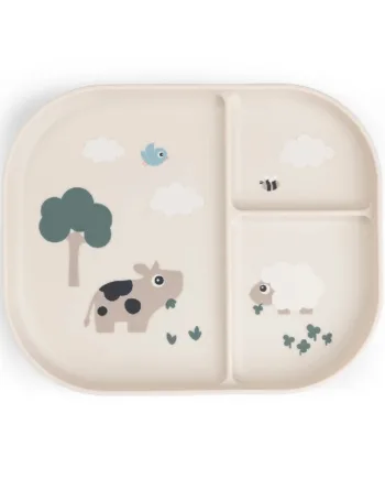 Done By Deer Opdelt Tallerken Tiny Farm Sand – Praktisk Måltid