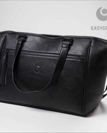 Easygrow Mama Taske – Elegant Sort Pusletaske med Lommer