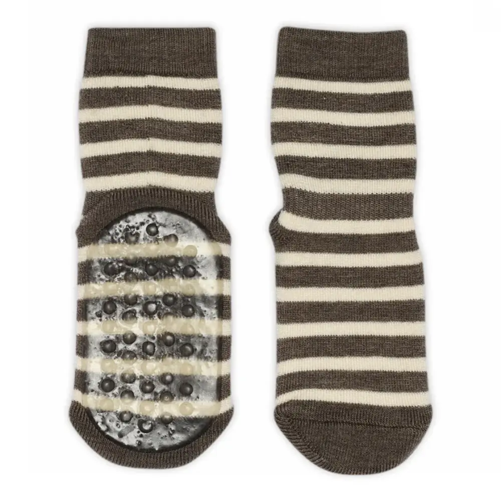 Elis Strømper Anti-slip Brown Melange 22 24