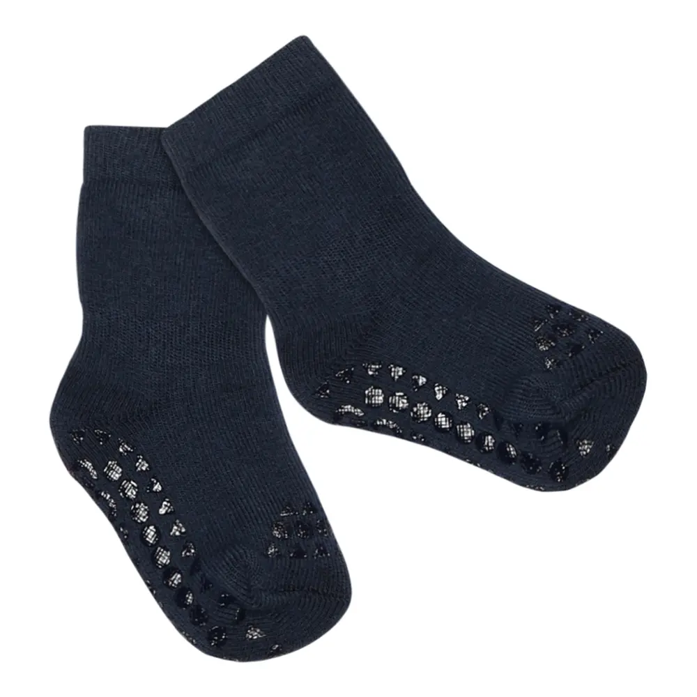 Gobabygo Skridsikre Strømper Terry Bomuld Navy Blue 27 30