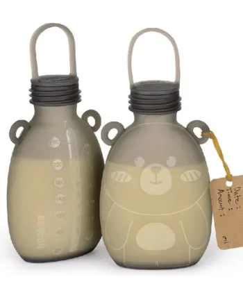 Haakaa Happii Bear Silikonepose - Bæredygtig Opbevaring