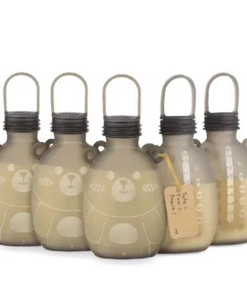 Haakaa Happii Bear Silikoneposer - Miljøvenlig Opbevaring