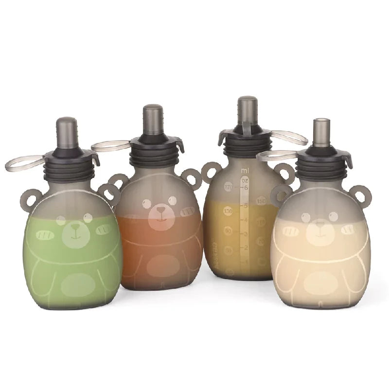 Haakaa Happii Bear Silikone Smoothieposer - 170 ml