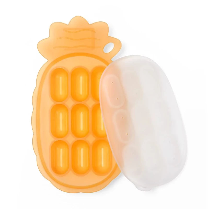 Haakaa Ananas Frysebakke - Tangerine til Sund Snacks