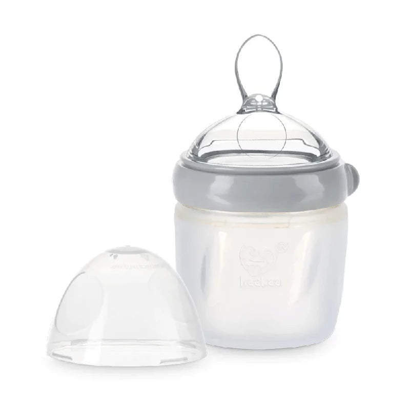 Haakaa Silikone Spiseske Flaske 160ml - Grå Tilbud!